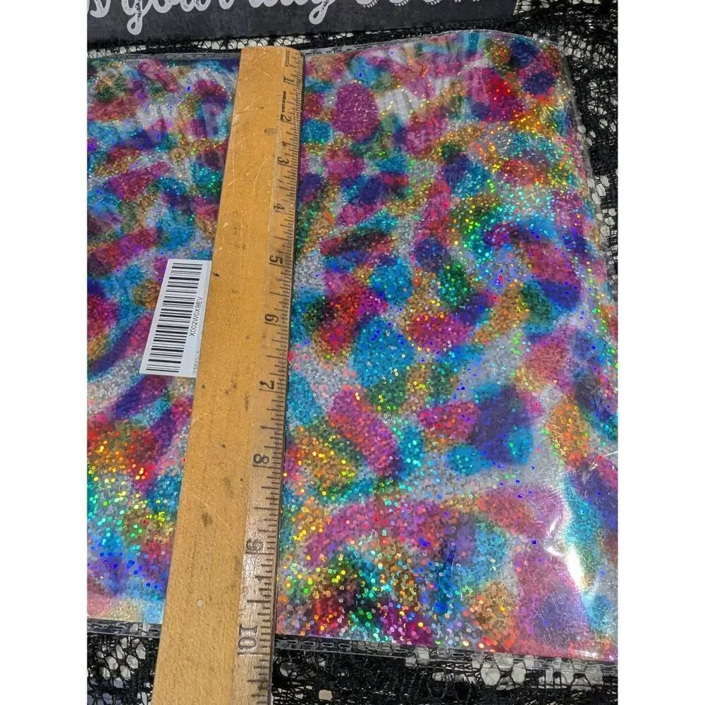Rainbow Glitter Heat Transfer Vinyl 12x10 in - 6 sheets